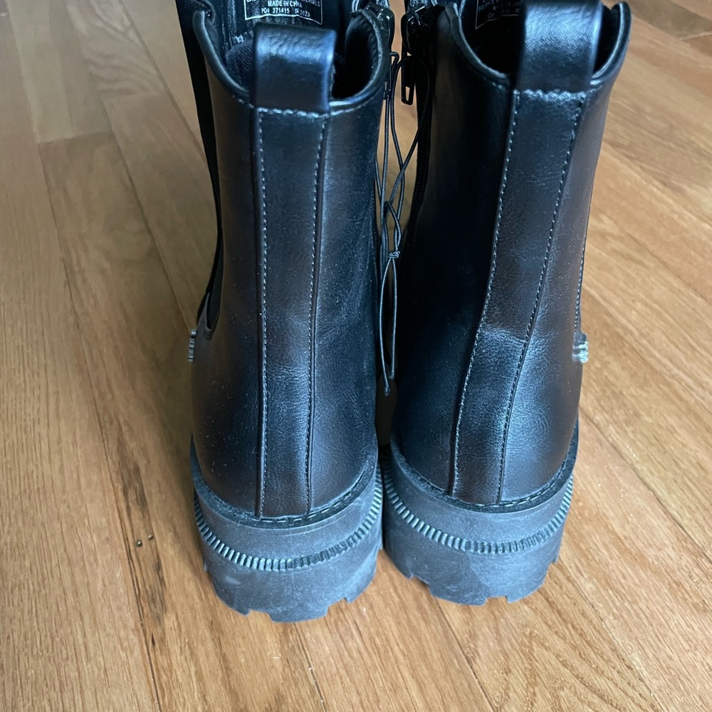 Black Leather Ankle Boots - Picture 4 of 7